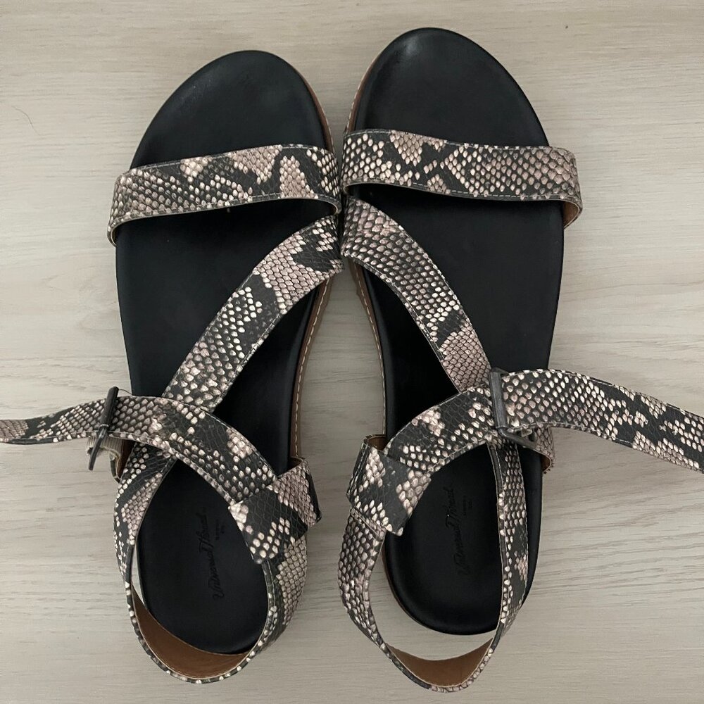 Snake print sandals